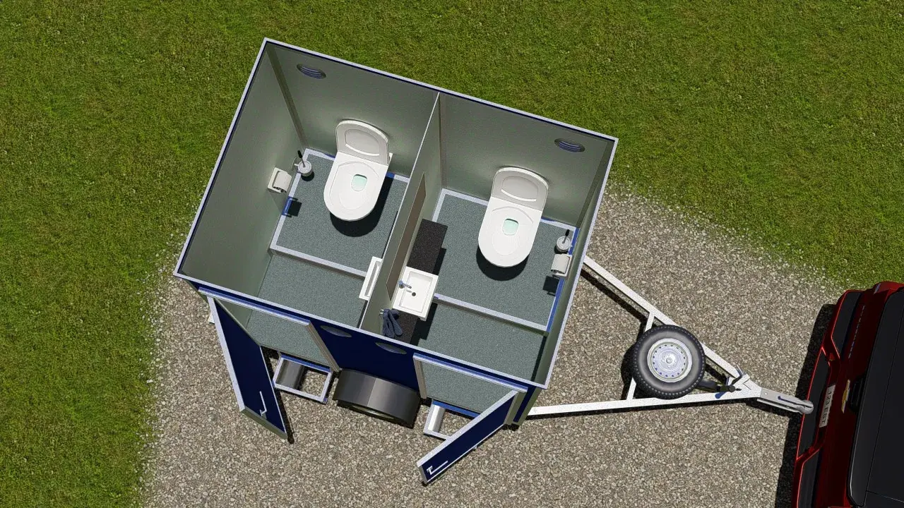 2-person restroom trailer