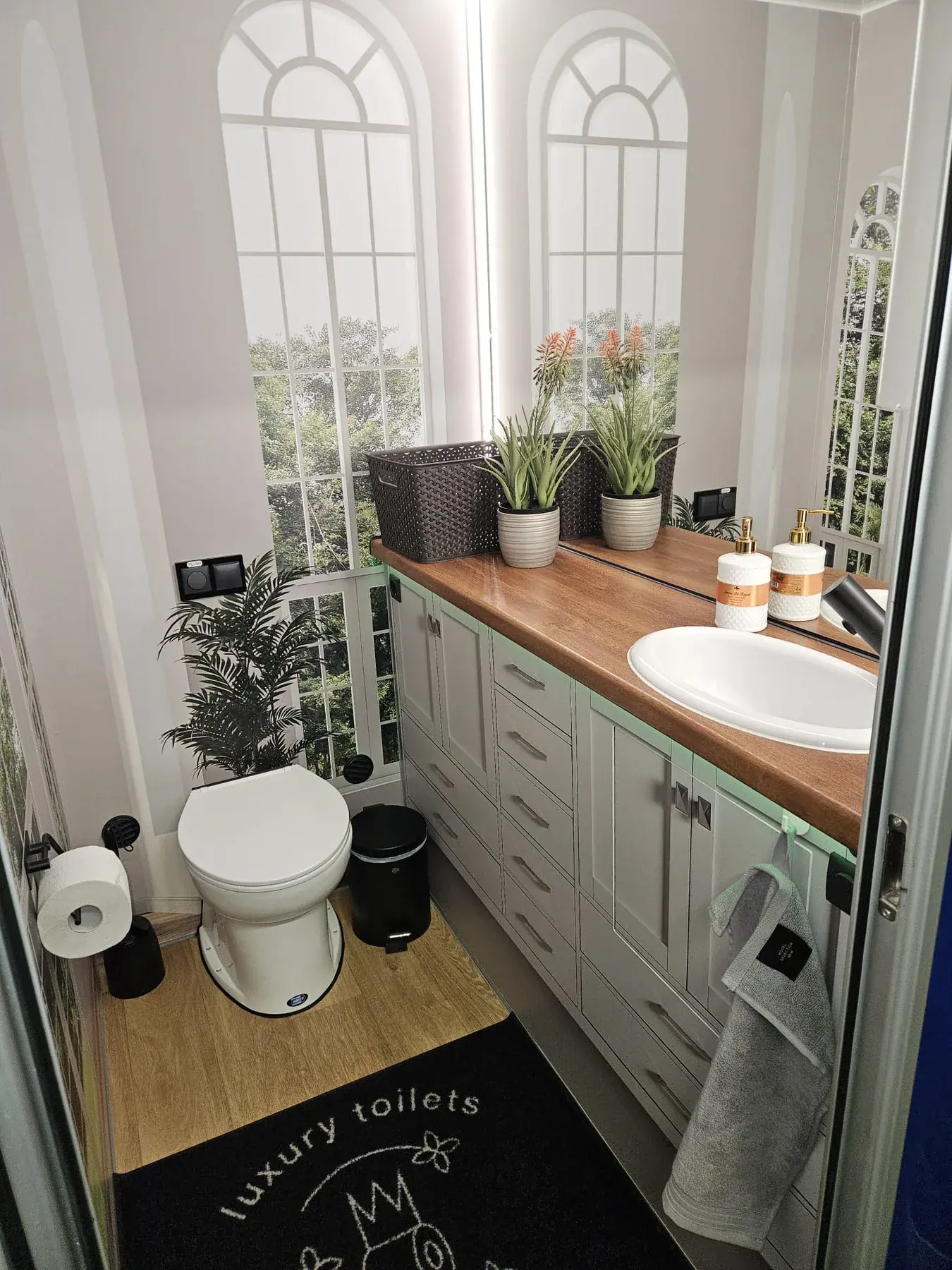 2-person restroom trailer