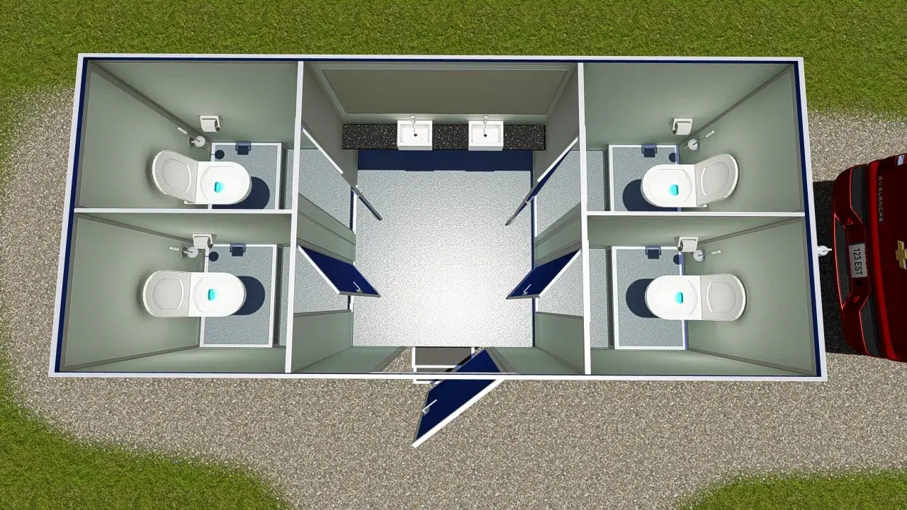 4-person restroom trailer