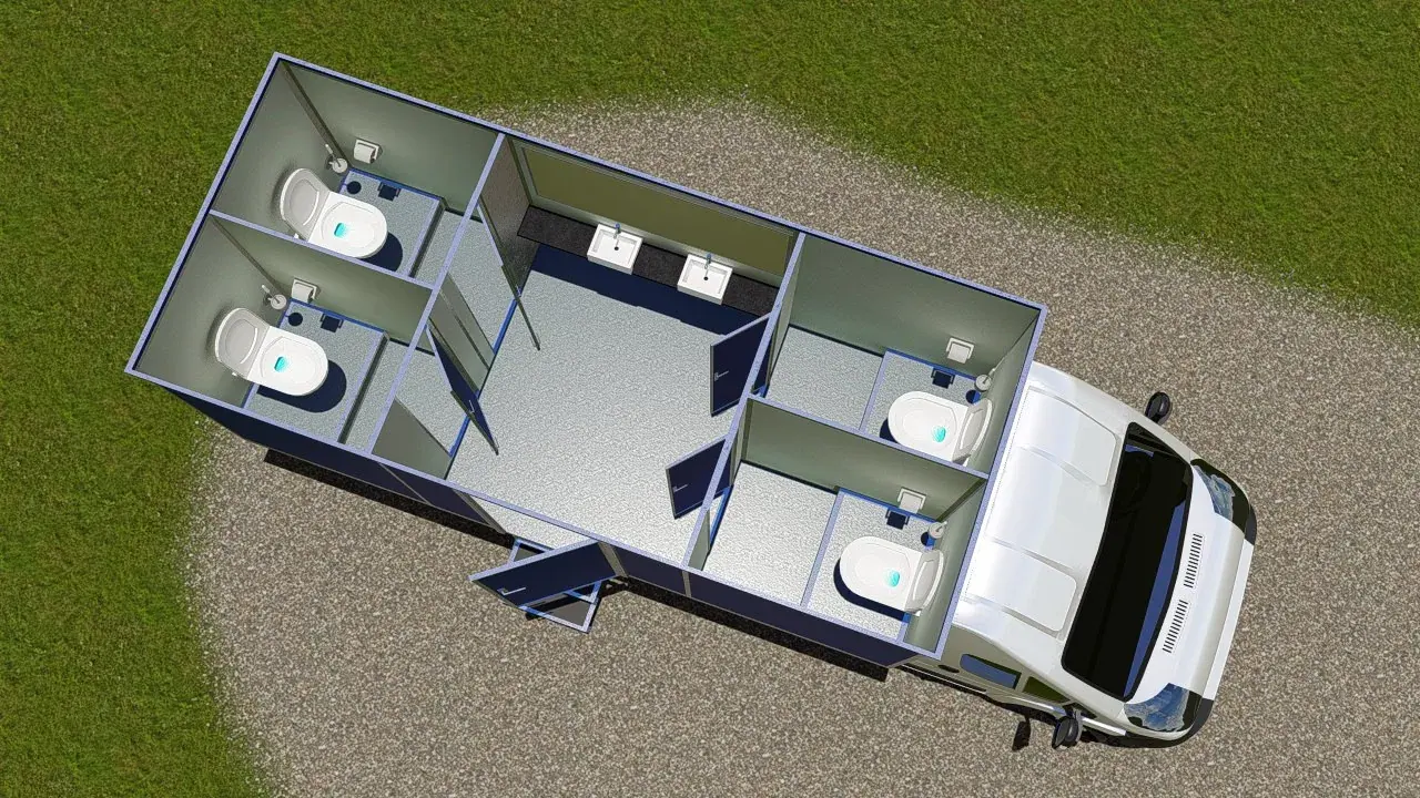 4-person restroom van
